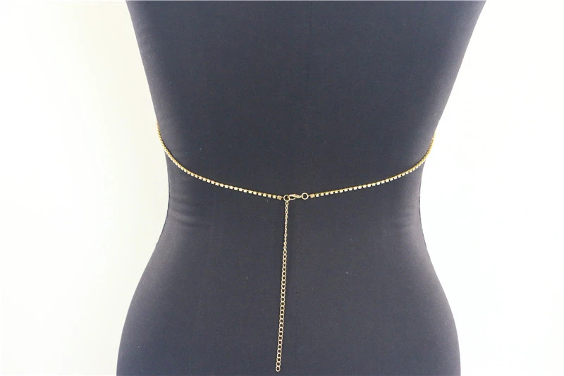 Ladies Single Row Diamond Chain Halter Neck Vest Body