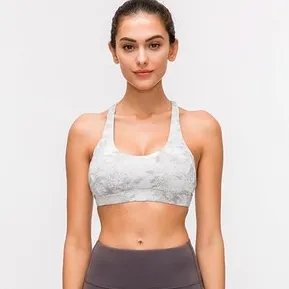 The new shockproof gathered fitness vest without rims yoga bra