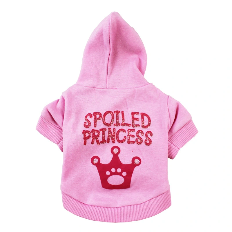 Pink Princess Hooded Cat Puppy Dog Clothes