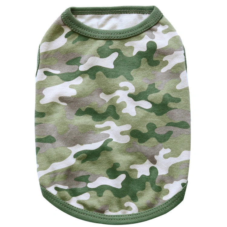 Pet Clothes Dog Clothes Cotton Yellow Woodland Camouflage Dog Clothes Vest Teddy Pet Clothes Spring And Summer