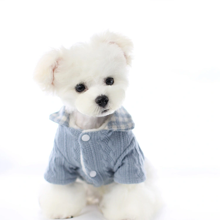 Fake Two Piece Pet Costume Cute Bichon Frise Small Dog