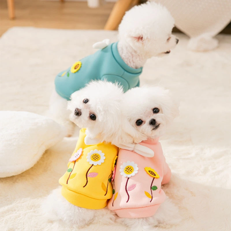 Three-dimensional Flower Sweater Small Pet Clothing