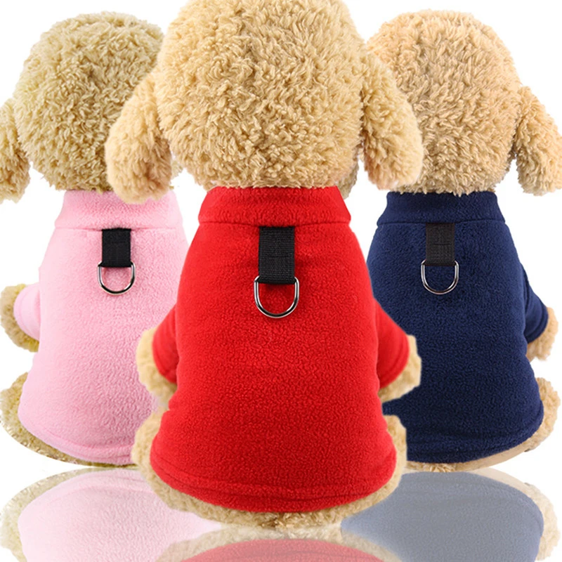 Fleece D buckle dog clothes