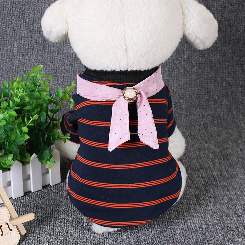 pet  striped cotton t-shirt