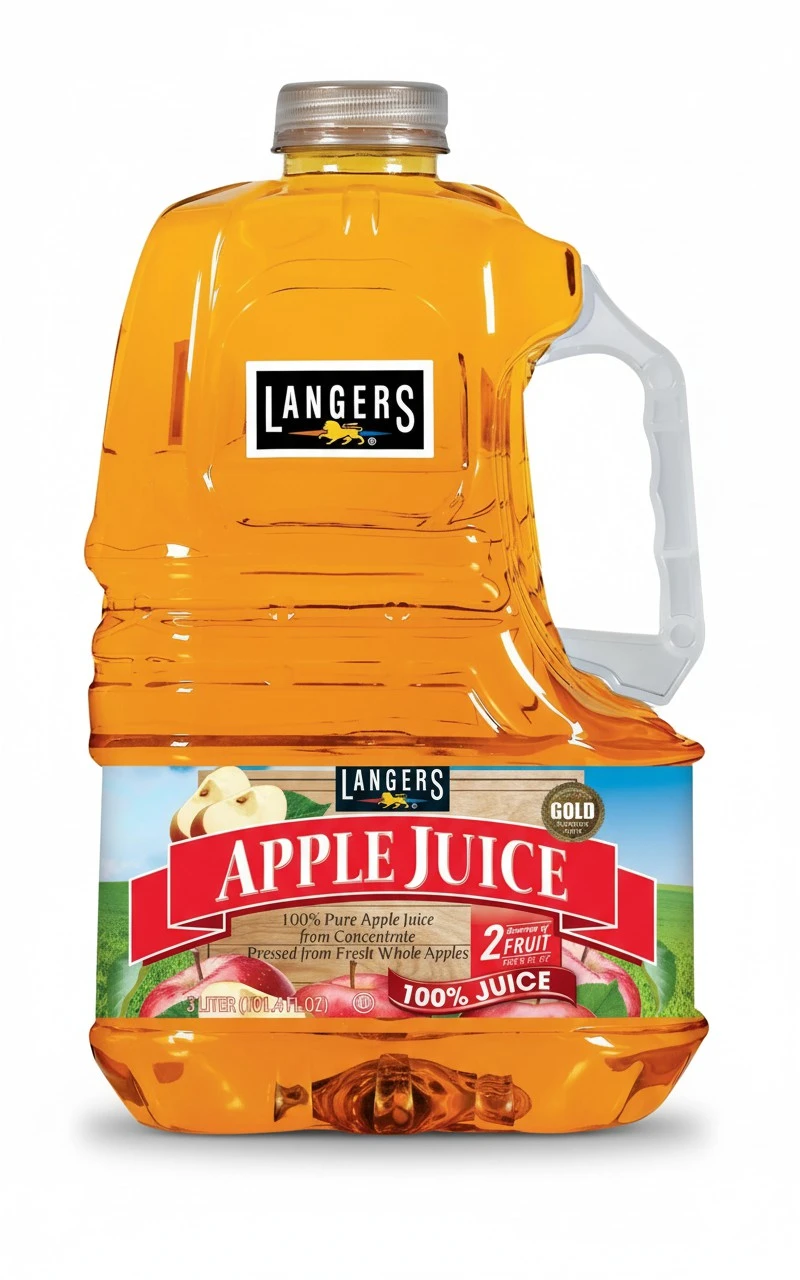 Langers 100% Juice, Apple, 101.4 Ounce (Pack of 4)