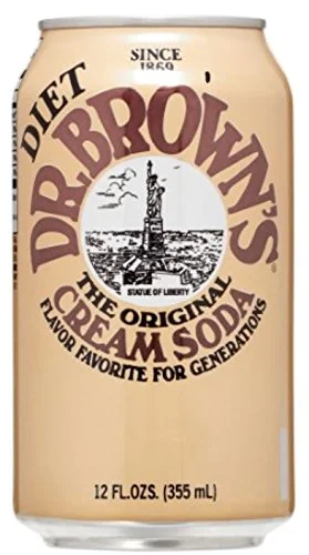 Dr. Brown's Diet Cream Soda, 12oz Can (Pack of 18, Total of 216 Oz)