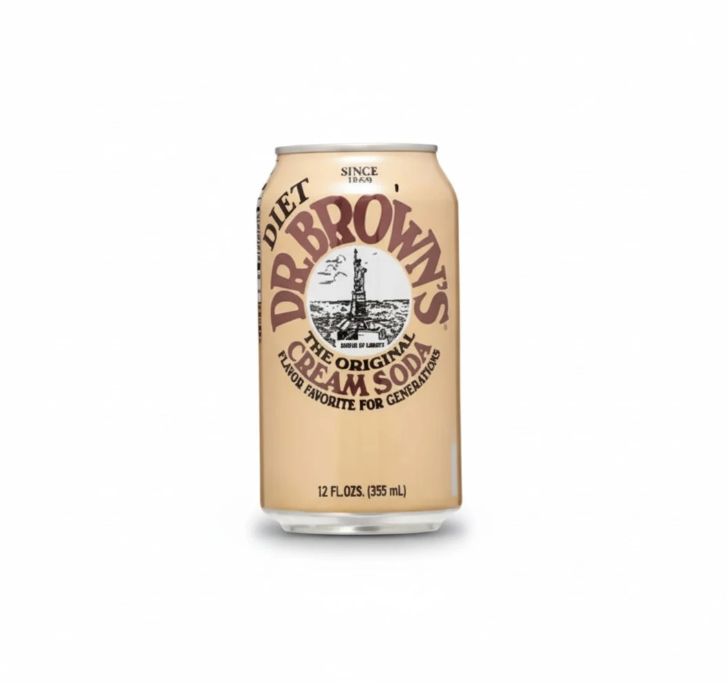 Dr. Brown's Diet Cream Soda, 12oz Can (Pack of 18, Total of 216 Oz)
