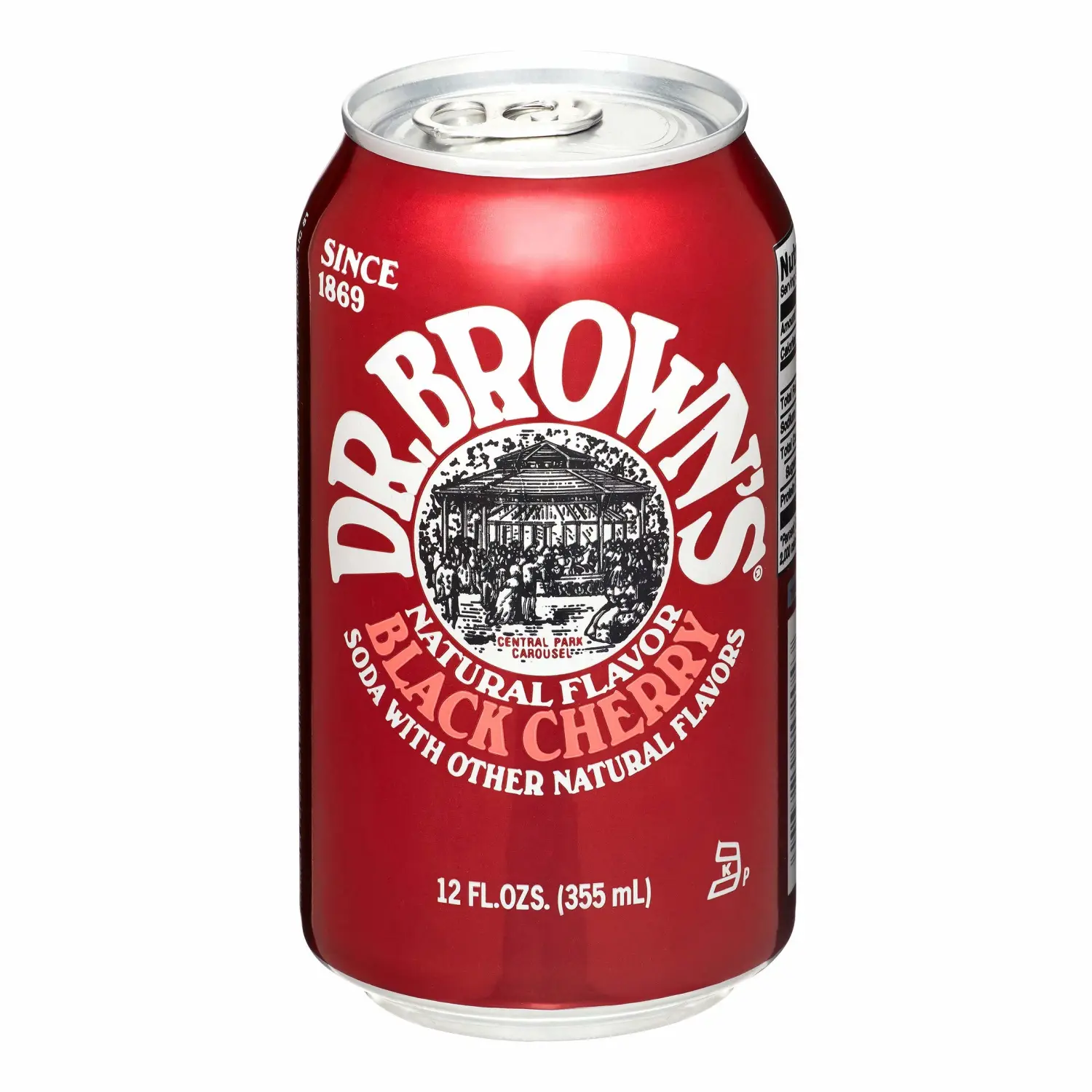 Dr. Browns Soda, Black Cherry, 12 oz can (Pack of 18, Total 216 Oz)