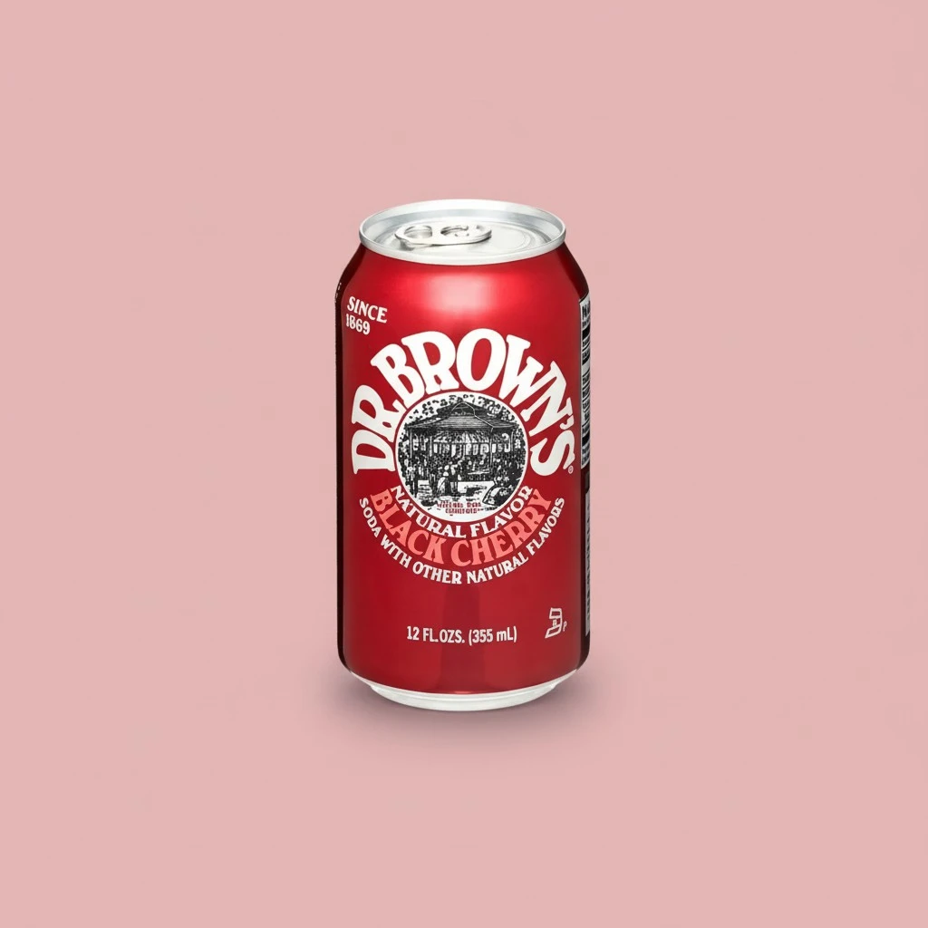 Dr. Browns Soda, Black Cherry, 12 oz can (Pack of 18, Total 216 Oz)