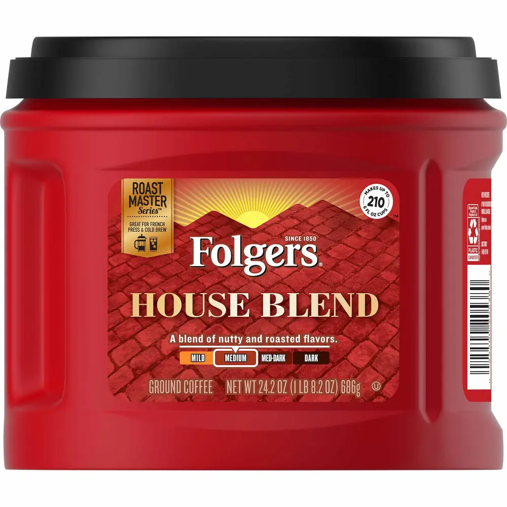 Folgers House Blend Medium Roast Ground Coffee, 24.2 Ounces