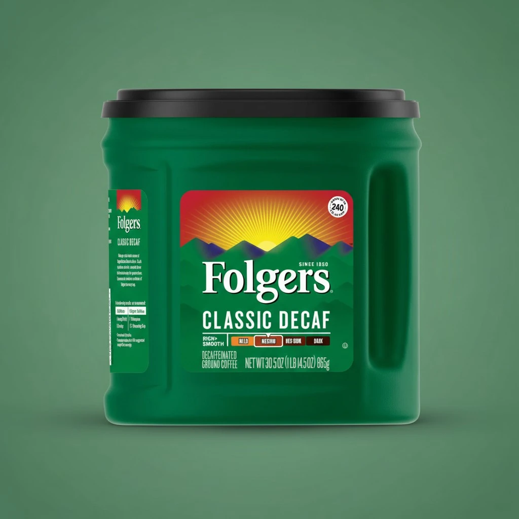 Folgers Classic Decaf Medium Roast Ground Coffee, 30.5 Ounces (Pack of 6)