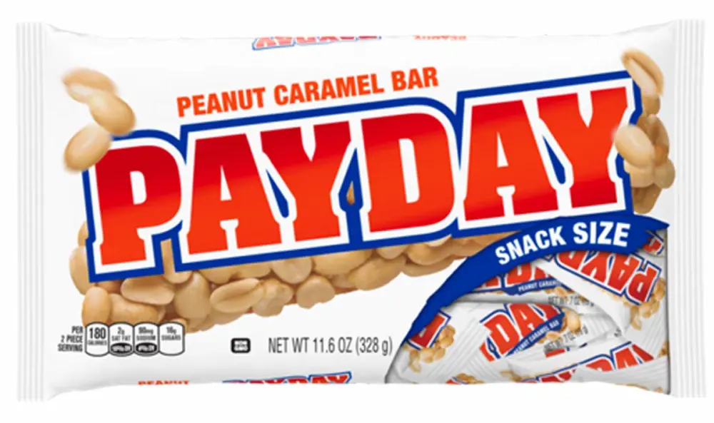 PayDay Snack Size Candy Bars 11.6oz Bag (approx 16 pcs)