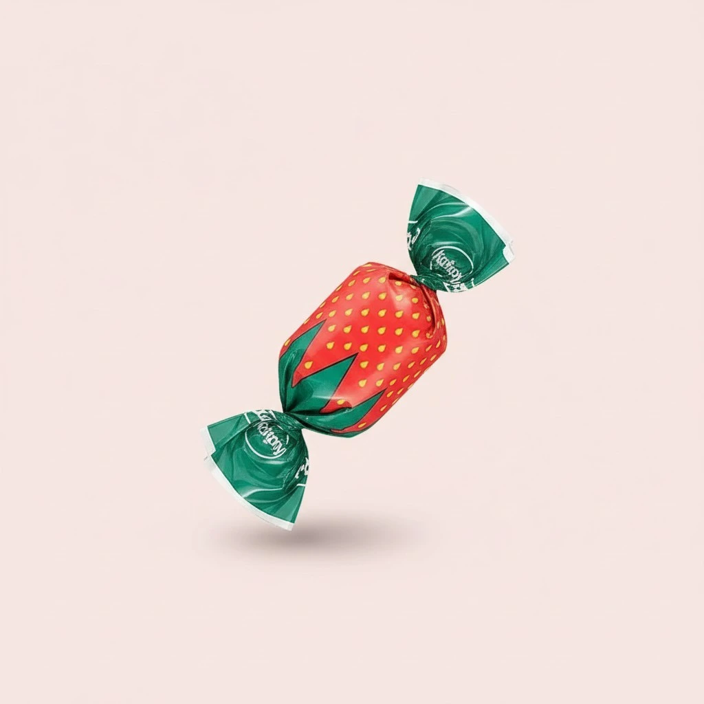 Strawberry Hard Candy Individually Wrapped – Cambie Bulk Candy with Fruit-Filled Center, 2 lbs Bon Bons for Piñata Filler, Candy Bags, Party Favors