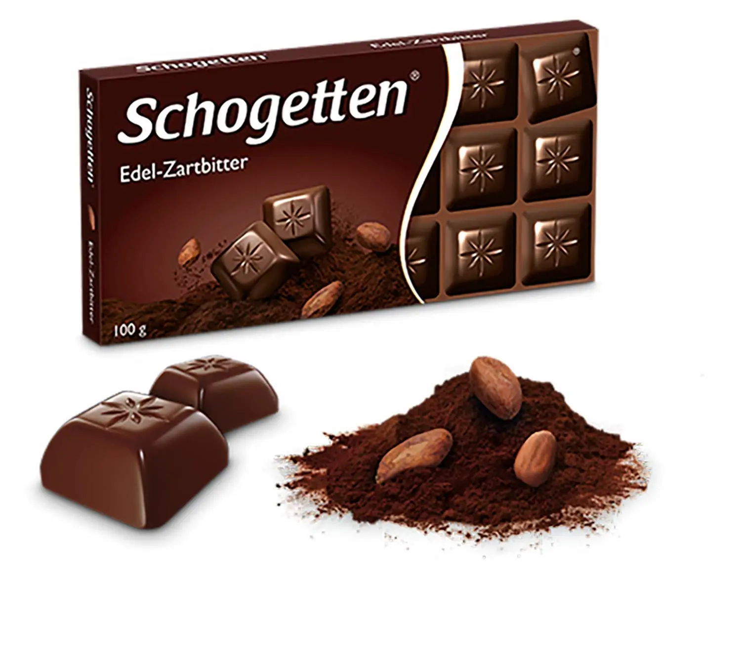 Schogetten Dark Chocolate Bar Candy Original German Chocolate 100g/3.52oz (Pack of 2)