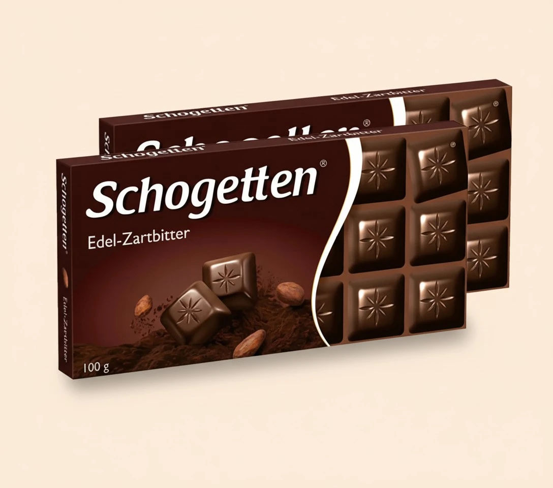 Schogetten Dark Chocolate Bar Candy Original German Chocolate 100g/3.52oz (Pack of 2)
