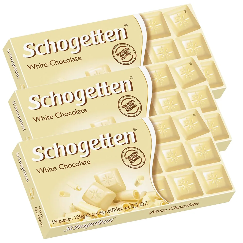 Schogetten German Chocolate (Pack of 3) (White Chocolate),100 grams