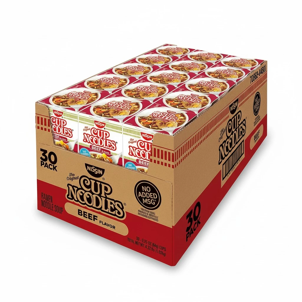 Product of Nissin Cup Noodles Beef Flavor Soup, 24 pk./2.25 oz. [Biz Discount]
