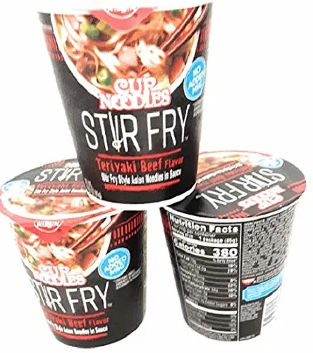 Nissin Stir Fry Cup Noodles 2.89 oz Sweet Chili Flavor 3 Pk