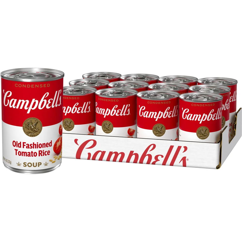 Campbell's Condensed Old-Fashioned Tomato Rice Soup, 11 Ounce Can (Pack of 12) (Packaging May Vary)