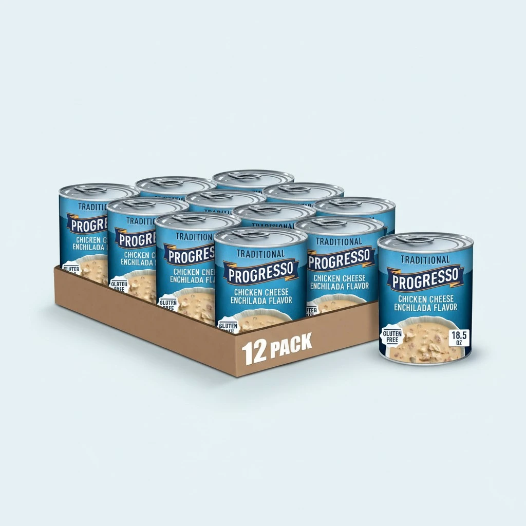 Progresso Traditional, Chicken Cheese Enchilada Flavor Canned Soup, Gluten Free, 18.5 oz. (Pack of 12)