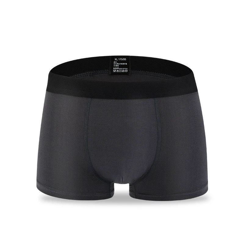 Men's Solid Color Briefs Mid-waist Modal Boxer Briefs