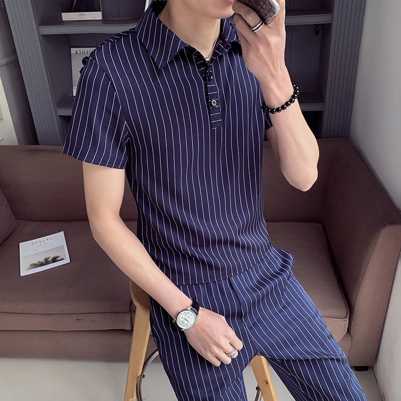 Men's short sleeve shorts suit two piece set