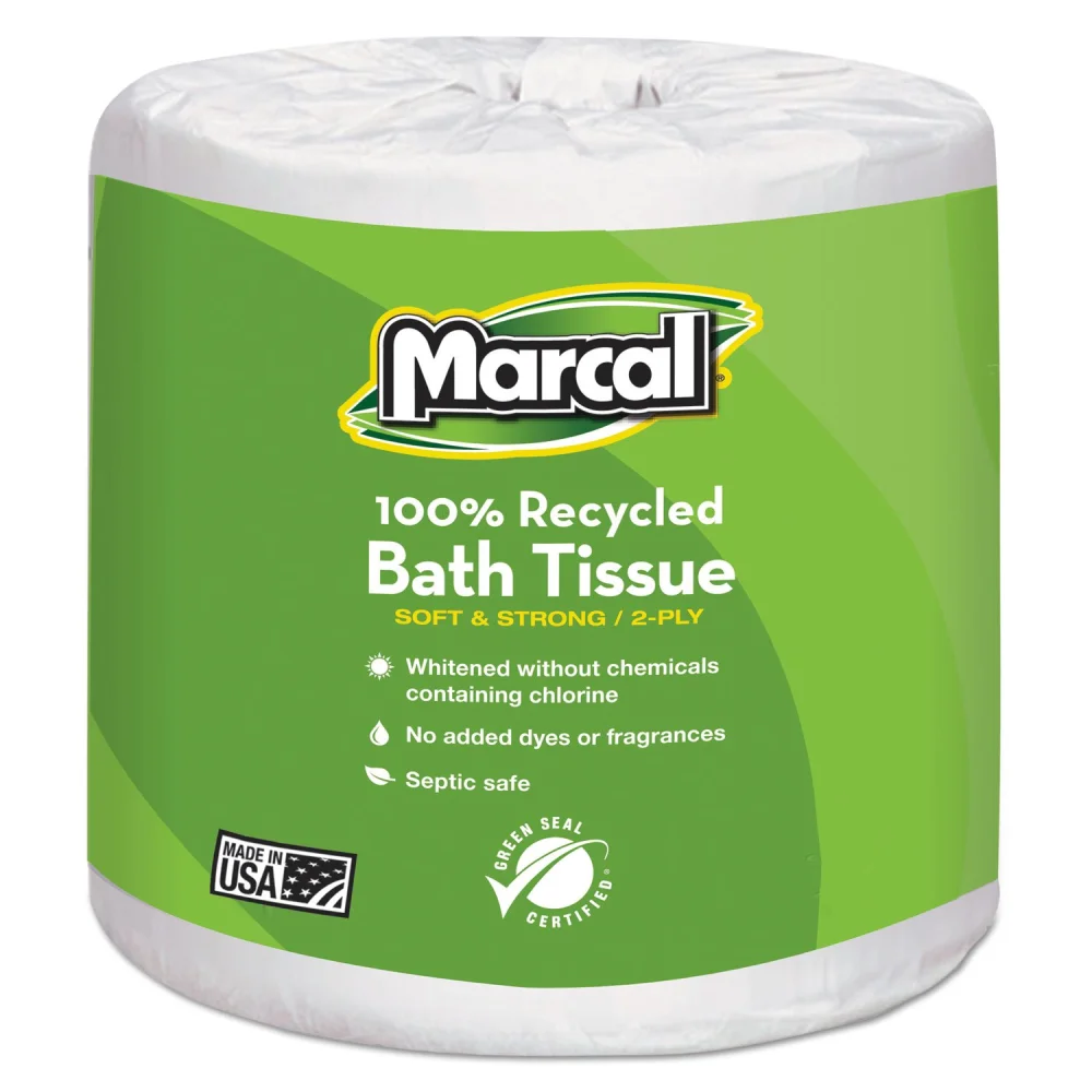 Marcal 6079 Bath Tissue, 2-Ply, 336 Shts/Roll, 48 Rolls/CT, White