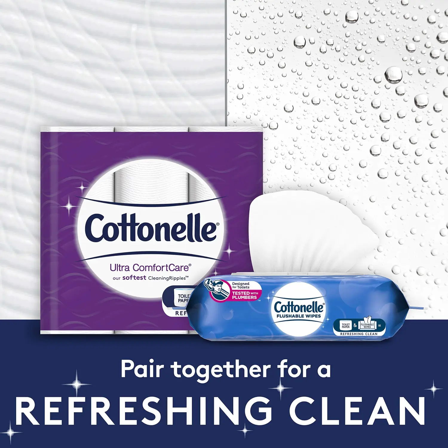 Cottonelle Ultra ComfortCare Toilet Paper, 12 Double Rolls, Soft Bath Tissue