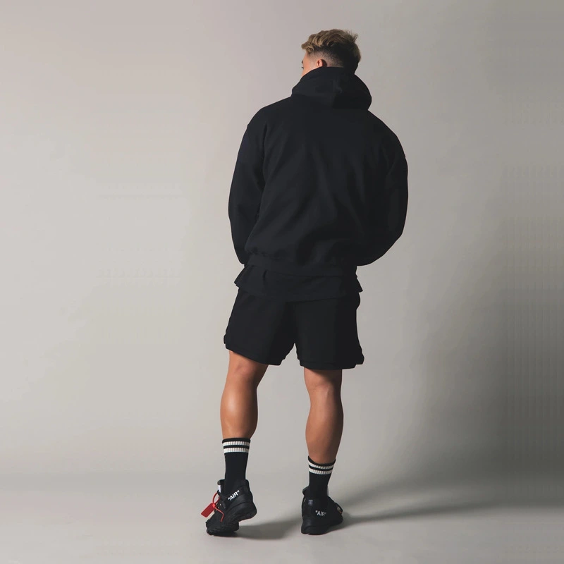 Fashion Simple Men's Hedging Hooded Sweater
