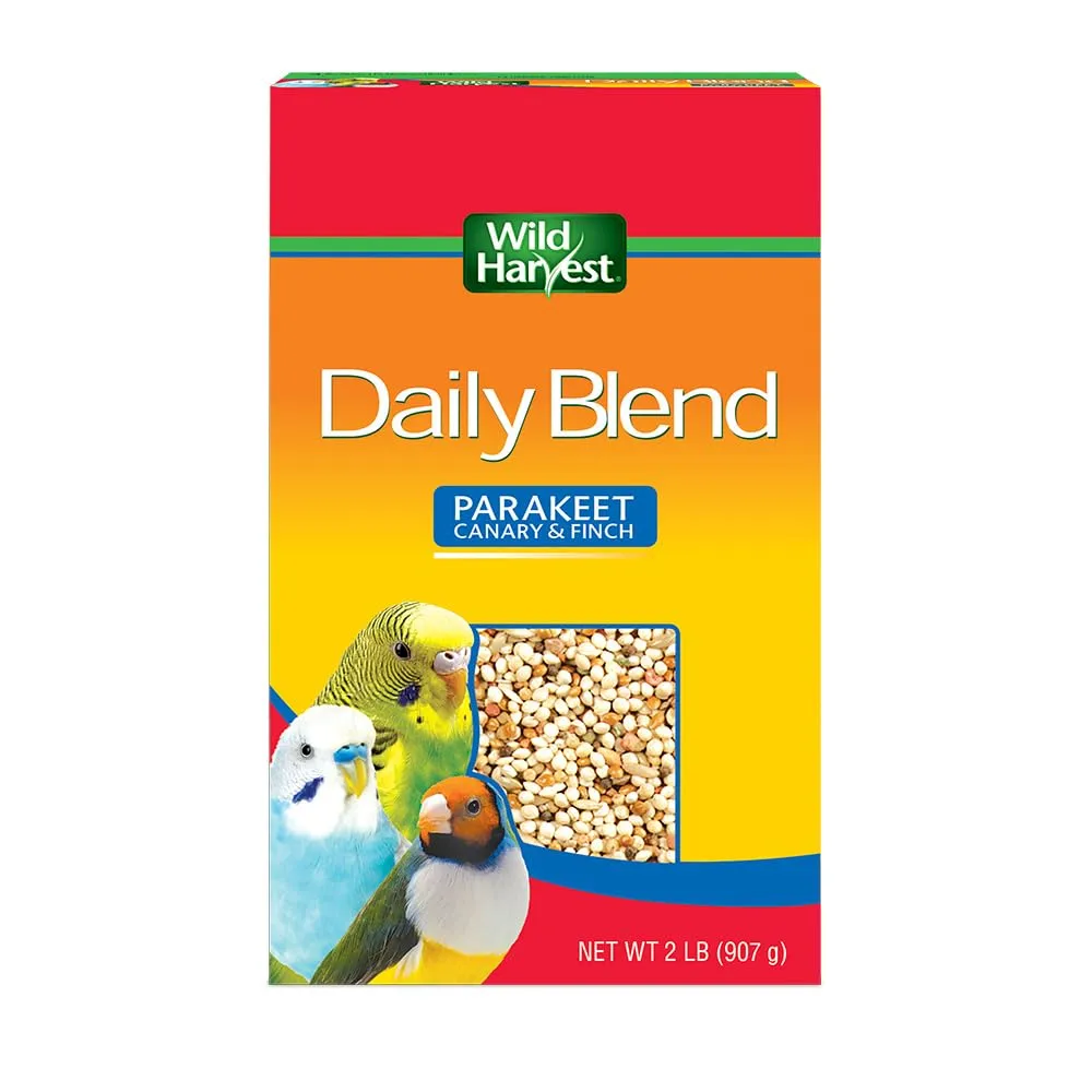 Wild Harvest Daily Blend for Parakeet, Canary, Finch & Small Birds, 2 Pounds