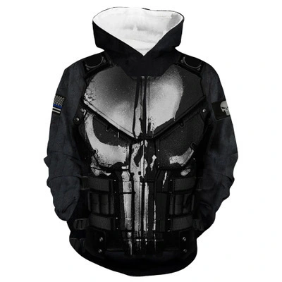 Digital Printed Hooded Casual Sweater