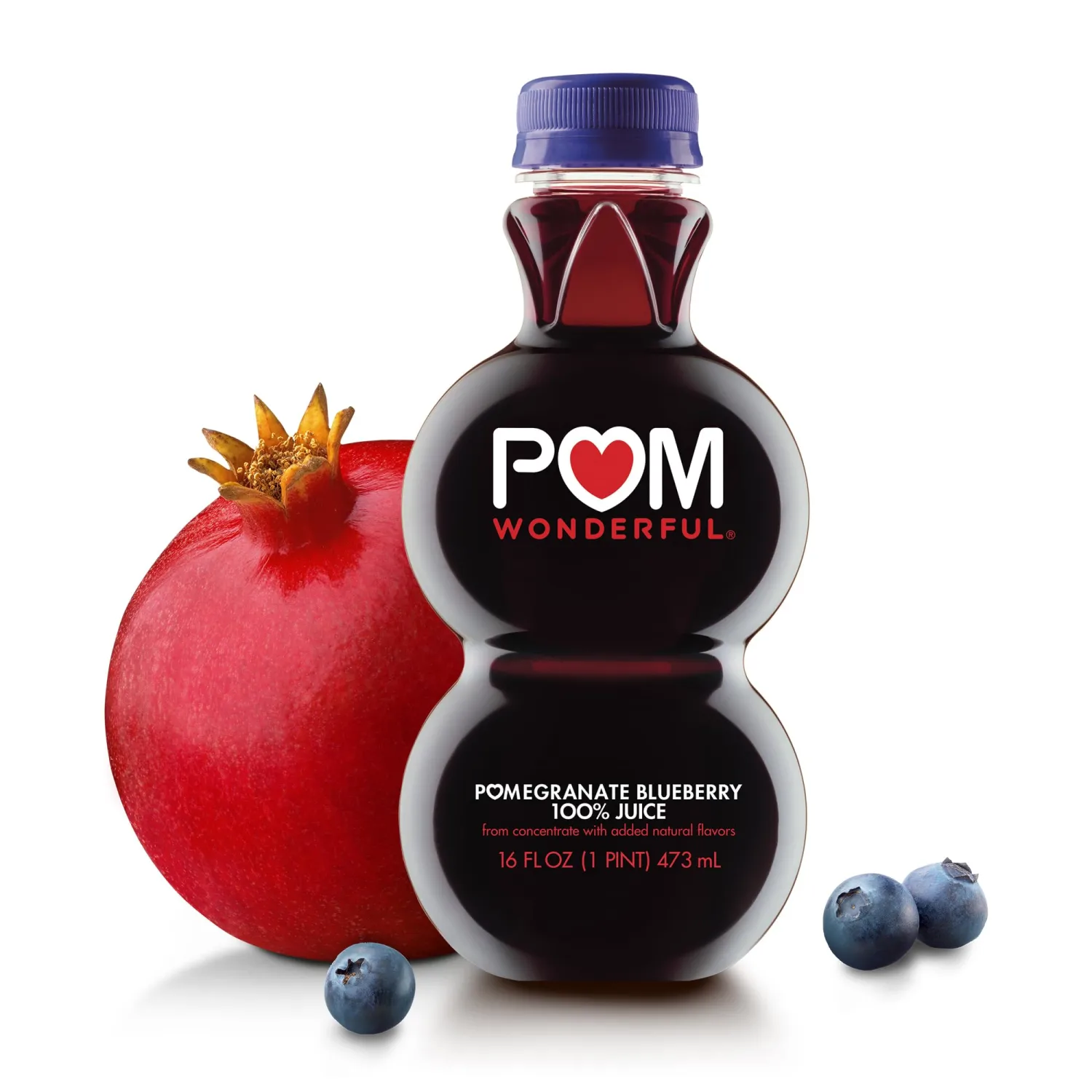 POM Wonderful Pomegranate Blueberry 100% Juice, 16 Fl Oz (Pack of 6)