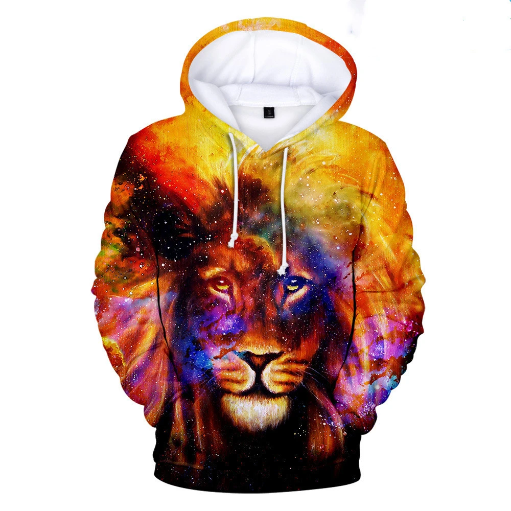 Color Printing Men's and Women's Hooded Hooded Jacket Clothes