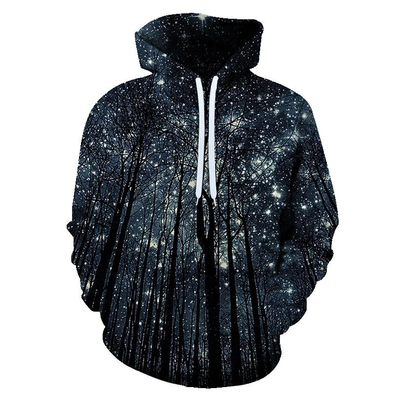 Printed Big Leaf Couple Hoodie Baseball Uniform
