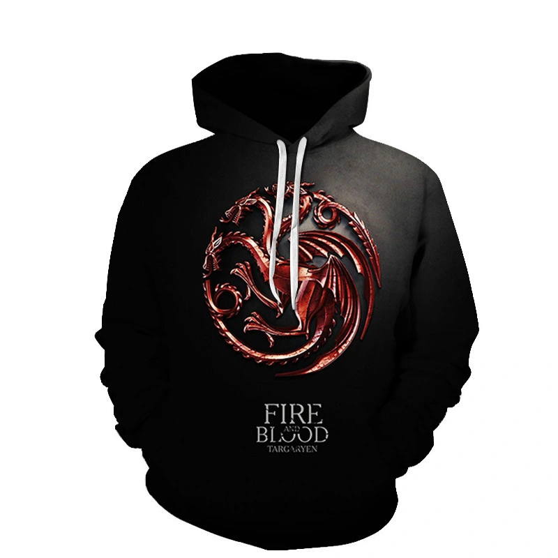 Spring And Autumn Fashion Casual Hooded Sweater 3D Digital Printing Trend Top Baseball Uniform