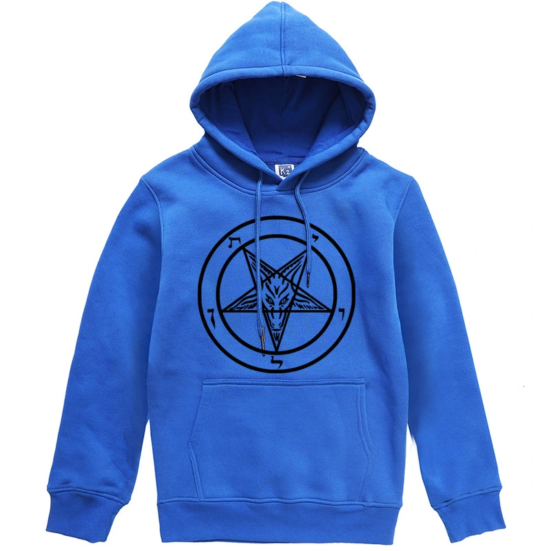 Pentagram Gothic Hidden Satan Men's Fashion Hoodie Sweater Wild Men's Hooded Pullover Fall Winter Fleece