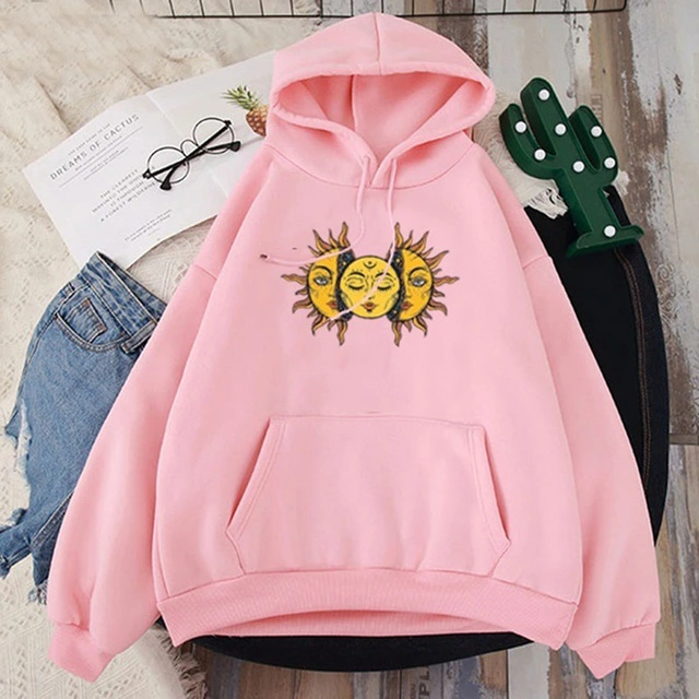 Ladies Hoodie Retro Sweatshirt