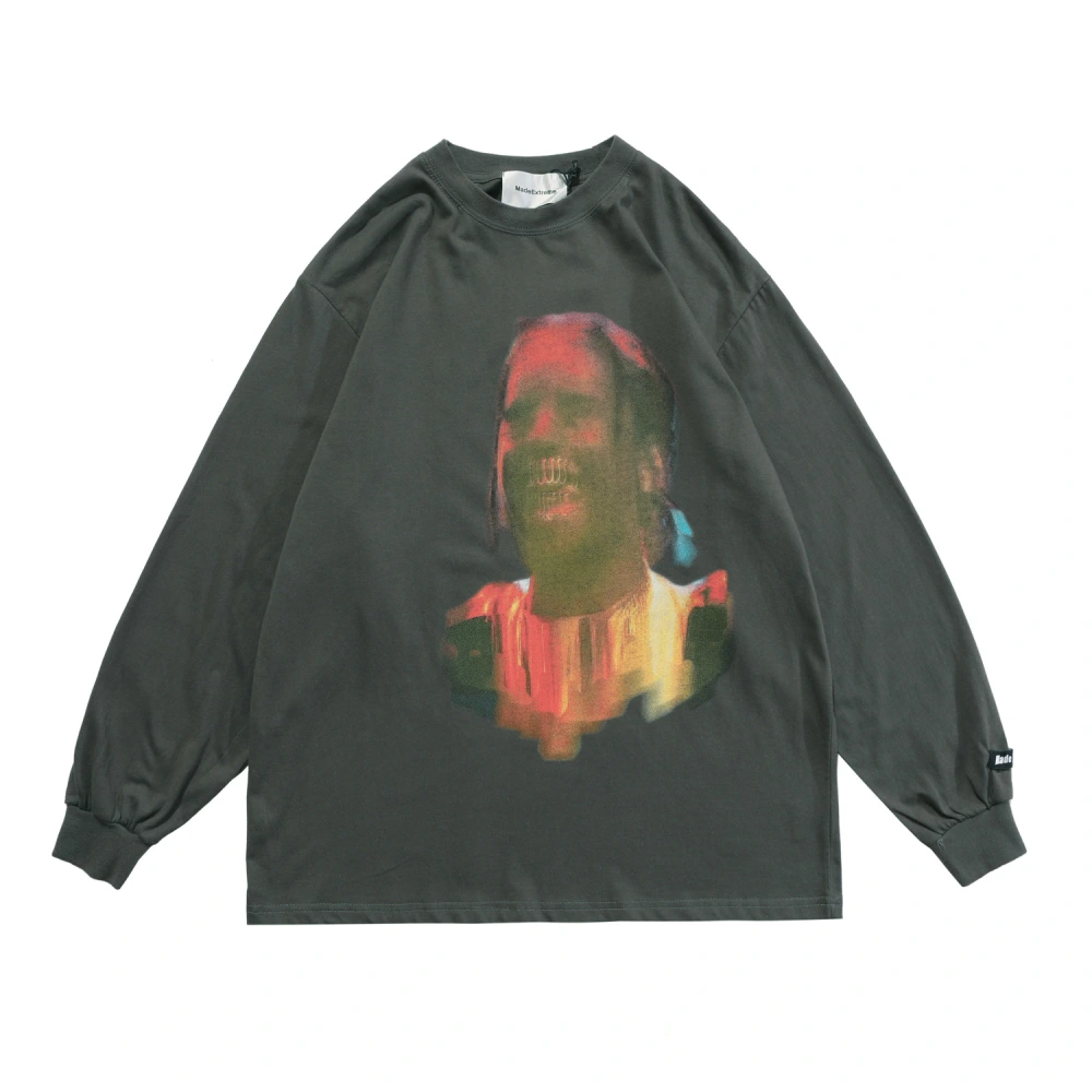 MADEEXTREME New Products For Autumn And Winter Thermal Imaging Portrait Printing TRAVISSCOTT Hip-hop Unisex Men's Long Sleeves