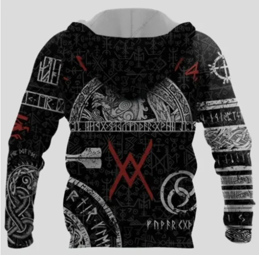 New Men's 3d Digital Printing Pullover Hoodie Sweater