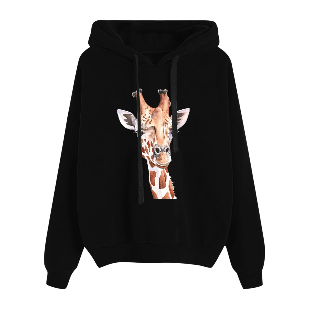 New Style Long-sleeved Hooded Pullover Sweater Temperament