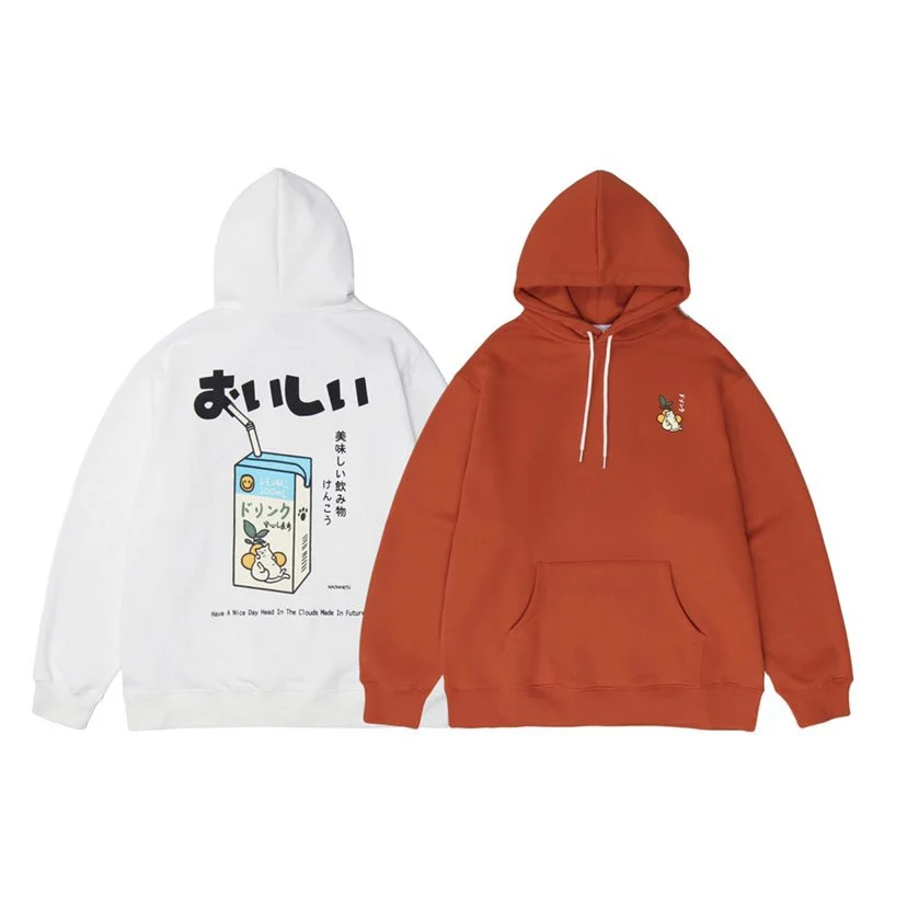 Men's Loose-fitting Hooded Sweater With Fleece