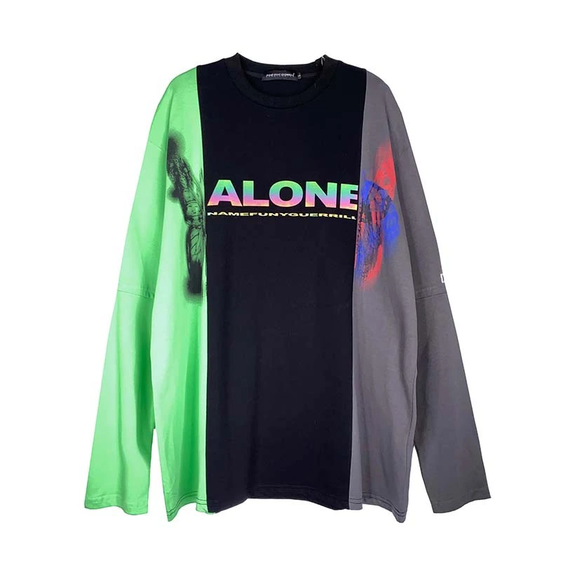 Ins Tide Fake Two-piece Street Fried Sweater Long Sleeves
