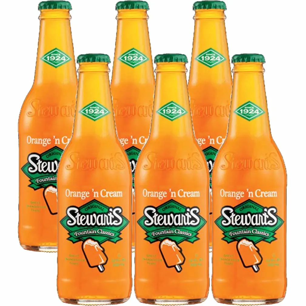 Stewarts Original Orange N' Cream Soda 12 Oz Glass Bottle (Pack of 6, Total of 72 Oz)