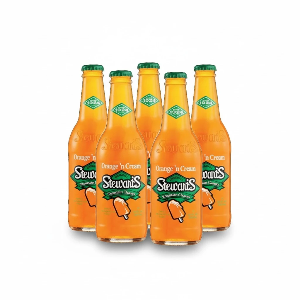 Stewarts Original Orange N' Cream Soda 12 Oz Glass Bottle (Pack of 6, Total of 72 Oz)