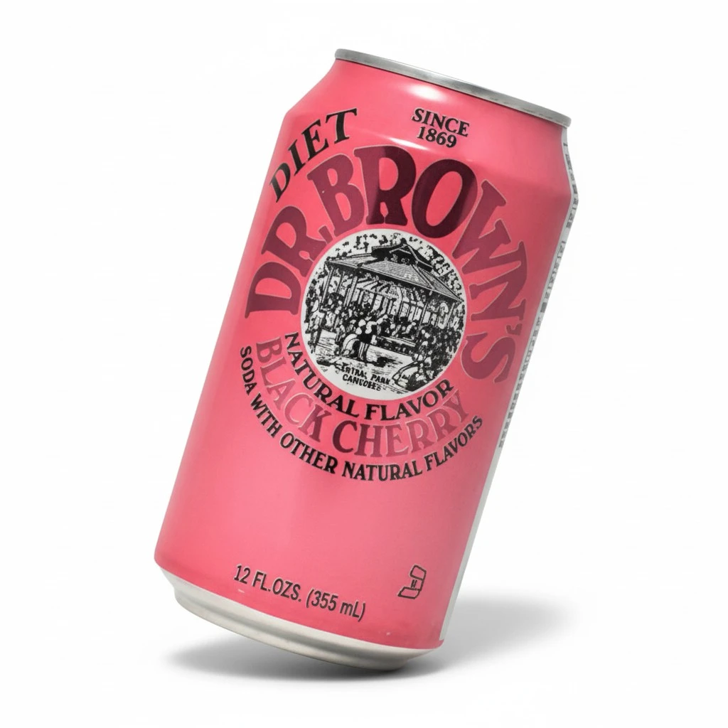 DR. BROWNS Diet Black Cherry Soda - 12 oz (24 Cans)