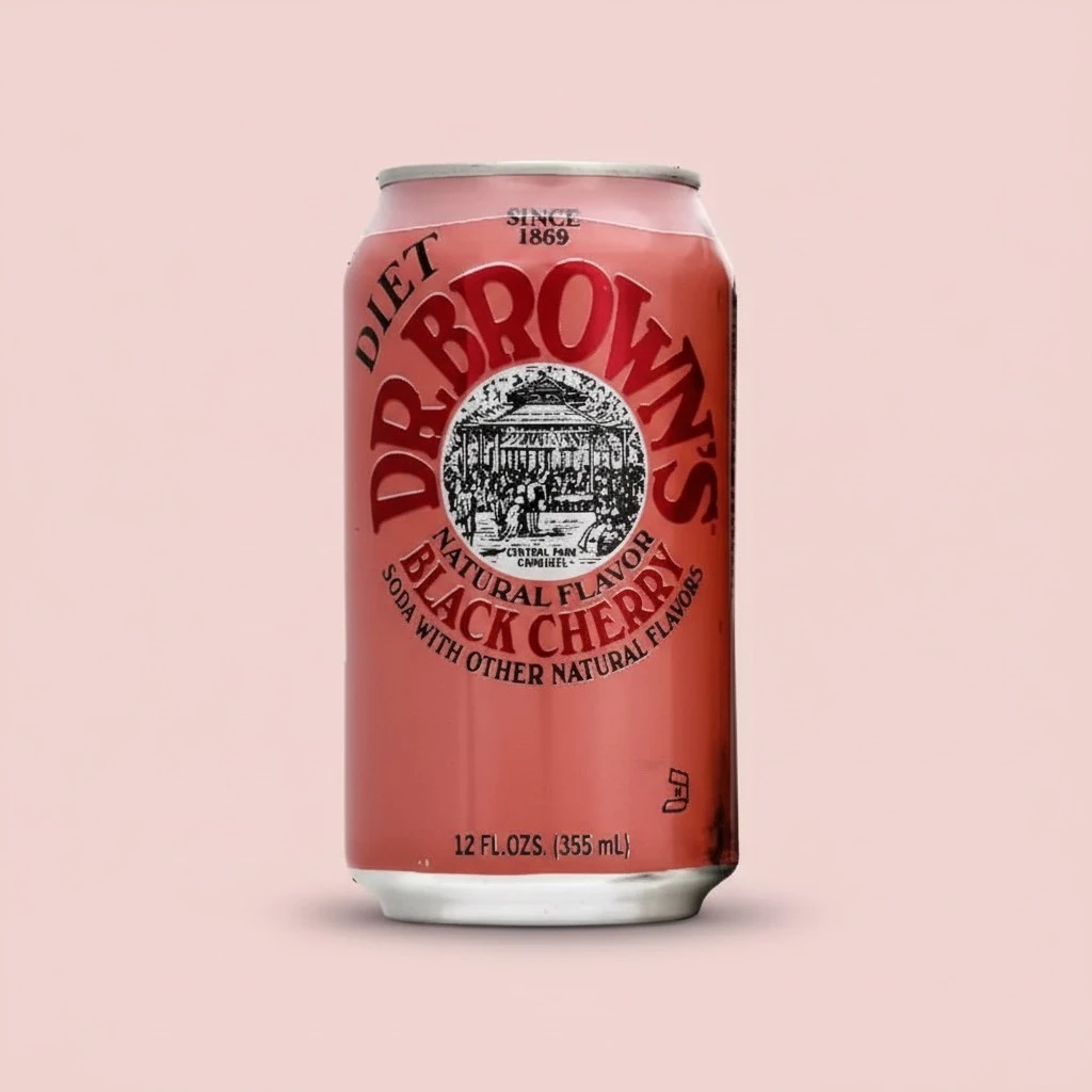 Dr. Brown's Diet Black Cherry Soda, 24 cans (Pack of 4)