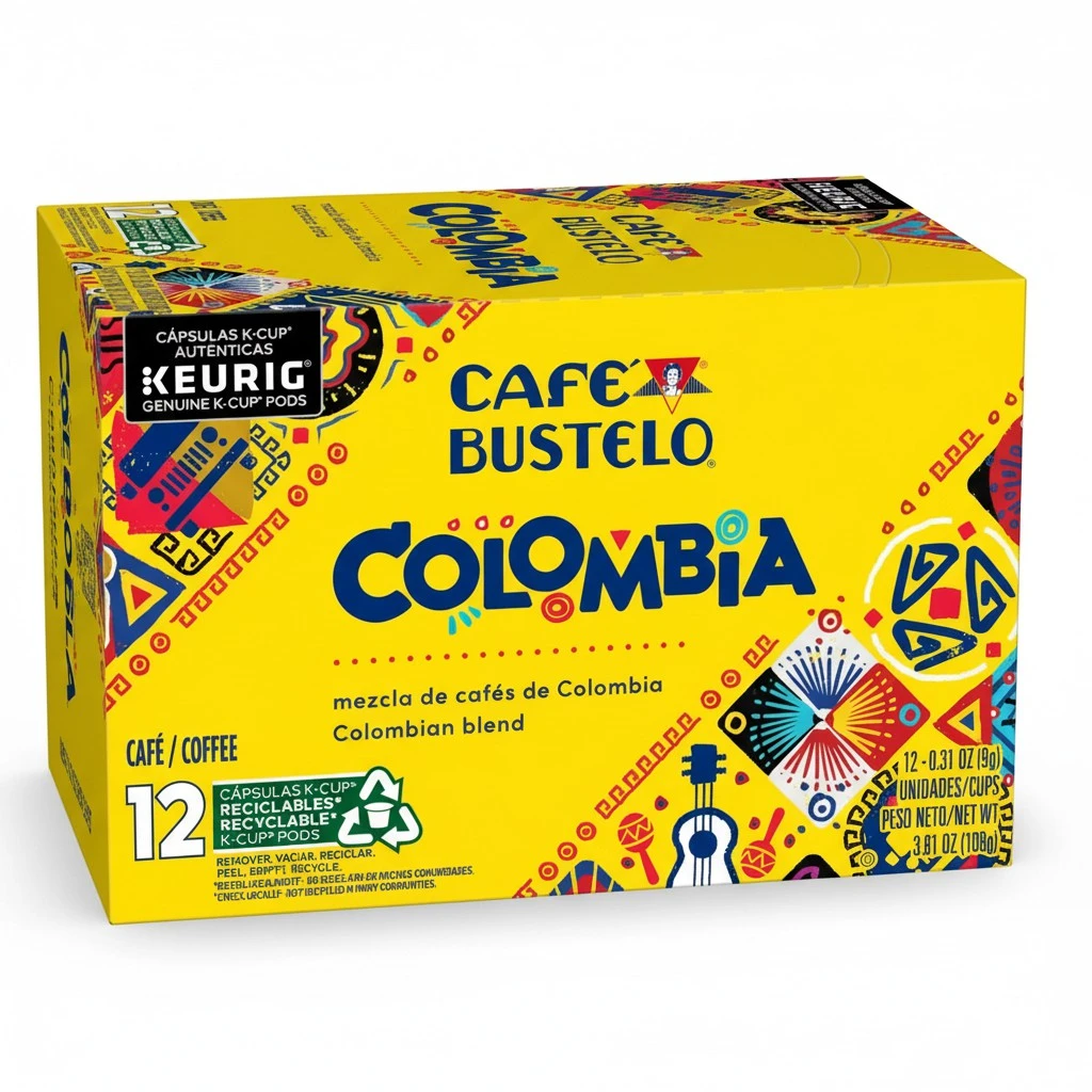 Café Bustelo Colombian Blend Coffee, 12 Keurig K-Cup Pods