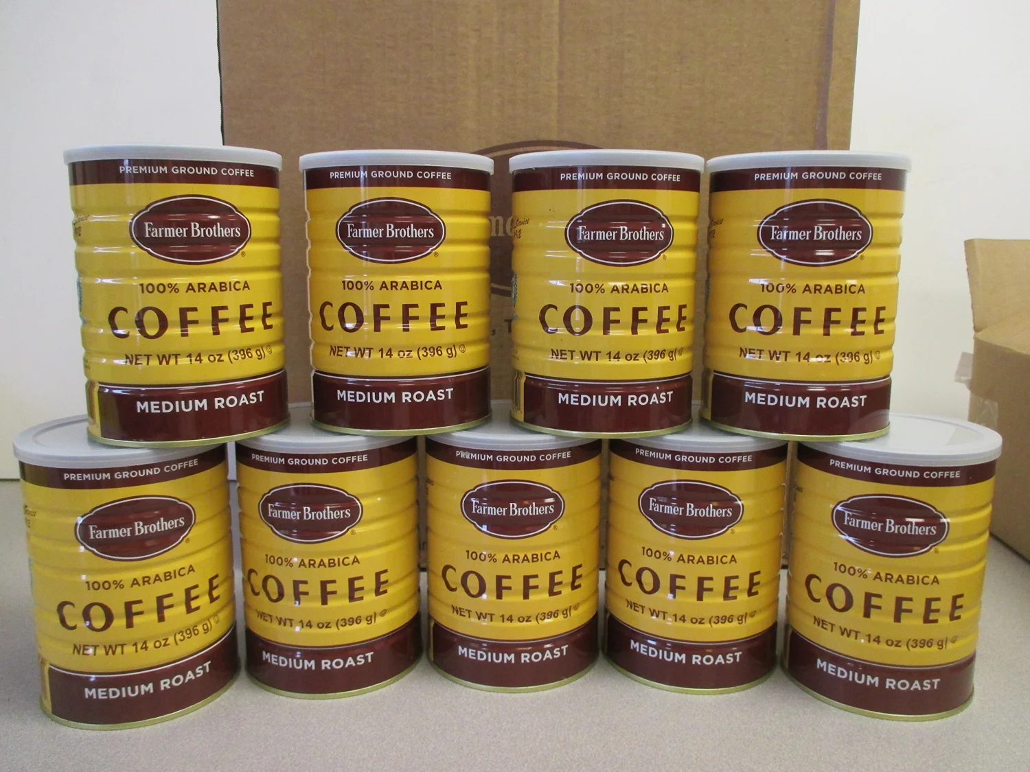 Farmer Brothers 100% Arabica Medium Roast Ground Coffee - Rainforest Alliance Certified (9-Pack)