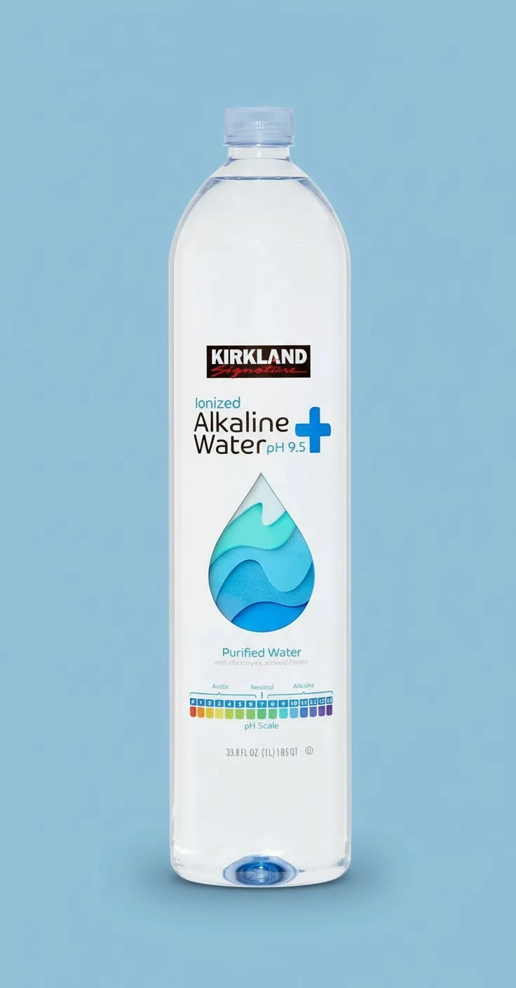 KIRKLAND SIGNATURE Alkaline Water, 33.8 Fl Oz (Pack of 18)
