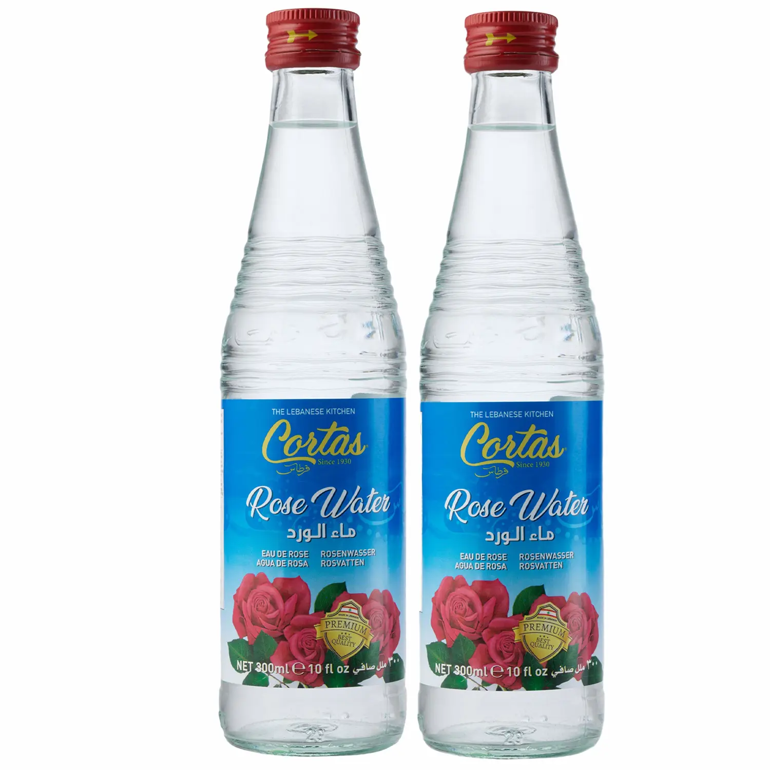 Cortas Premium Rose Water 10 oz - Pack 2